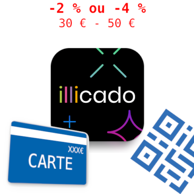 ILLICADO - 30 € (-2%) ou 50 € (-4%)