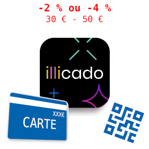 ILLICADO - 30 € (-2%) ou 50 € (-4%)