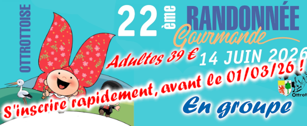 Balade gourmande à Ottrott en groupe avec ACL le 14/06/26 ! Balade gourmande à Ottrott en groupe avec ACL le 14/06/26 !