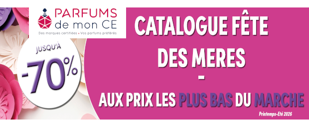 Parfums pour la Fête des Mères jusqu'à -70 % ! Parfums pour la Fête des Mères jusqu'à -70 % !